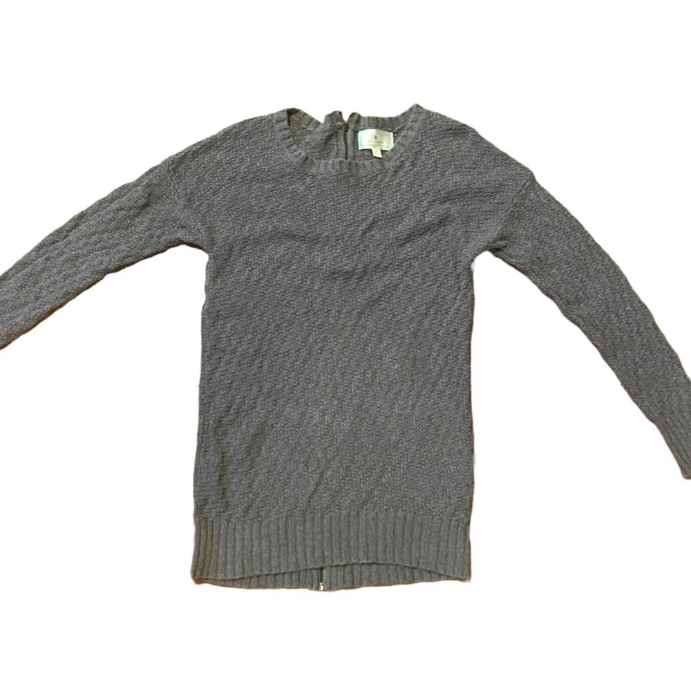 Zip back textured sweater
